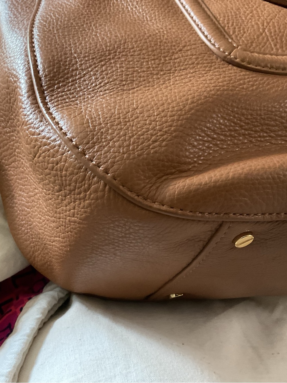 Tory Burch Camel Leather Tote - Picture 6 of 8